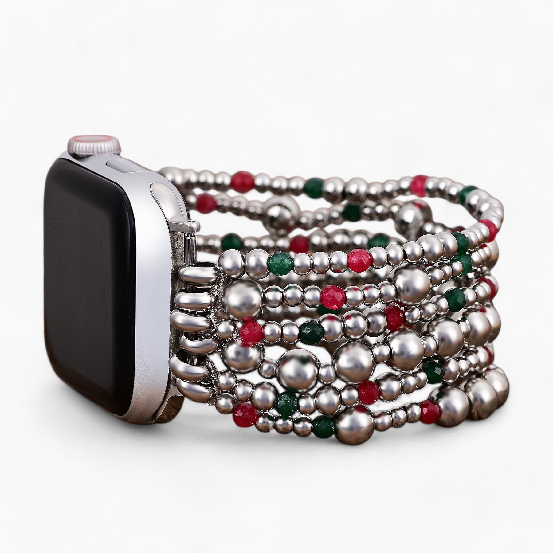 Christmas Silver Magic Apple Watch Strap - Main Image