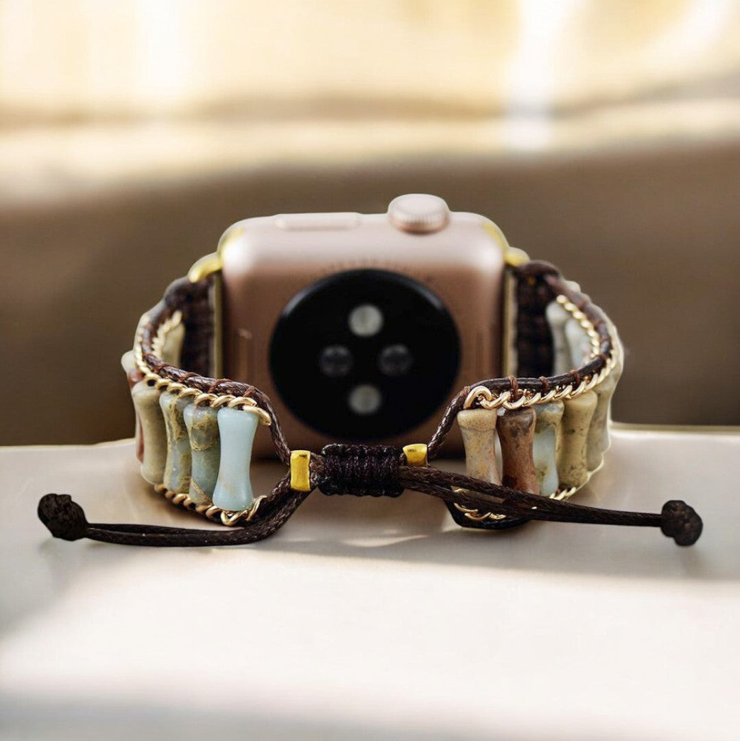 سوار ساعة آبل من اليشب الإمبراطوري المصقول