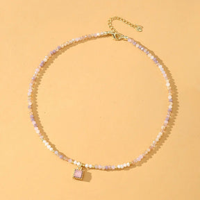 Blushing Lilac Crystal Choker Necklace