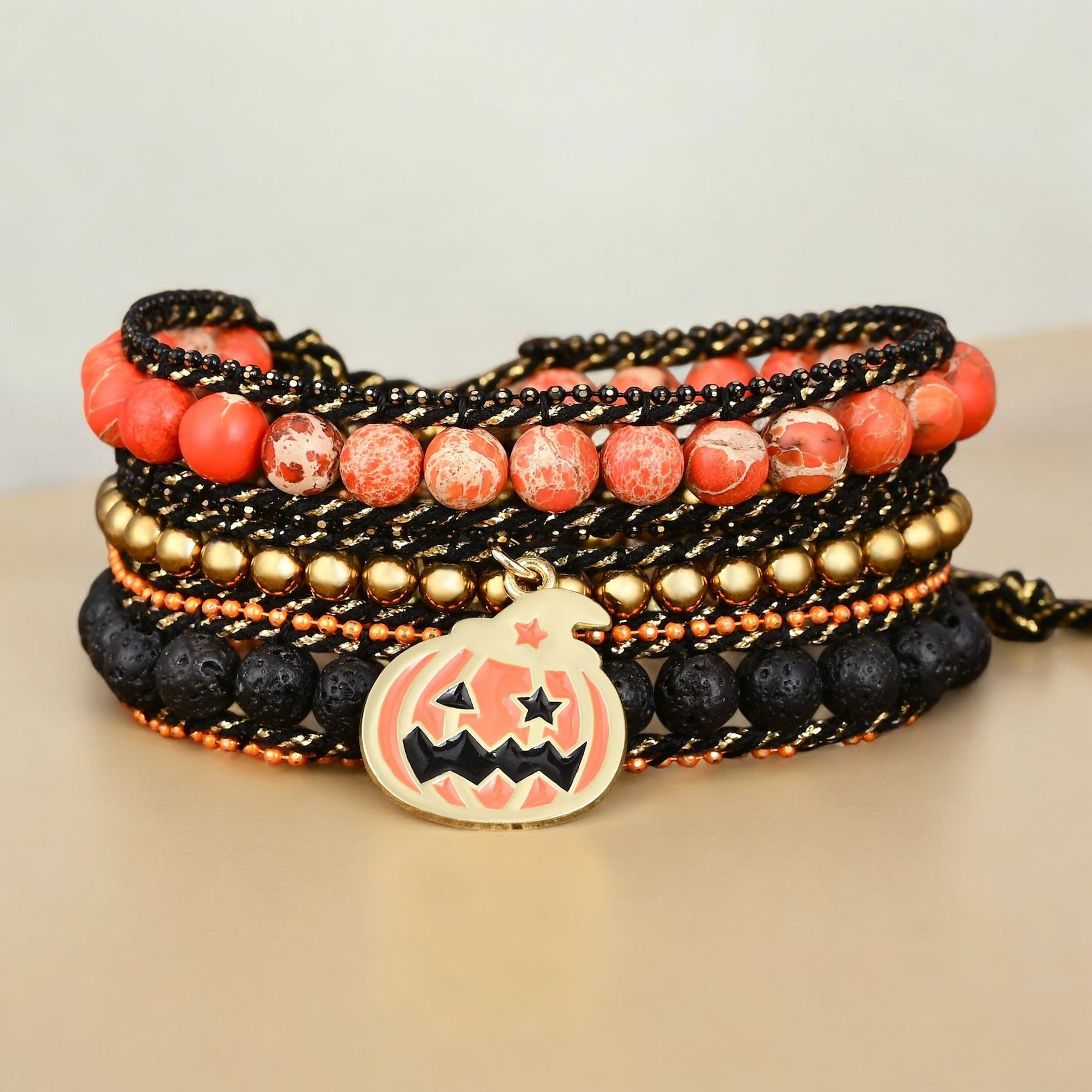 Wicked Pumpkin Patch Wrap Bracelet