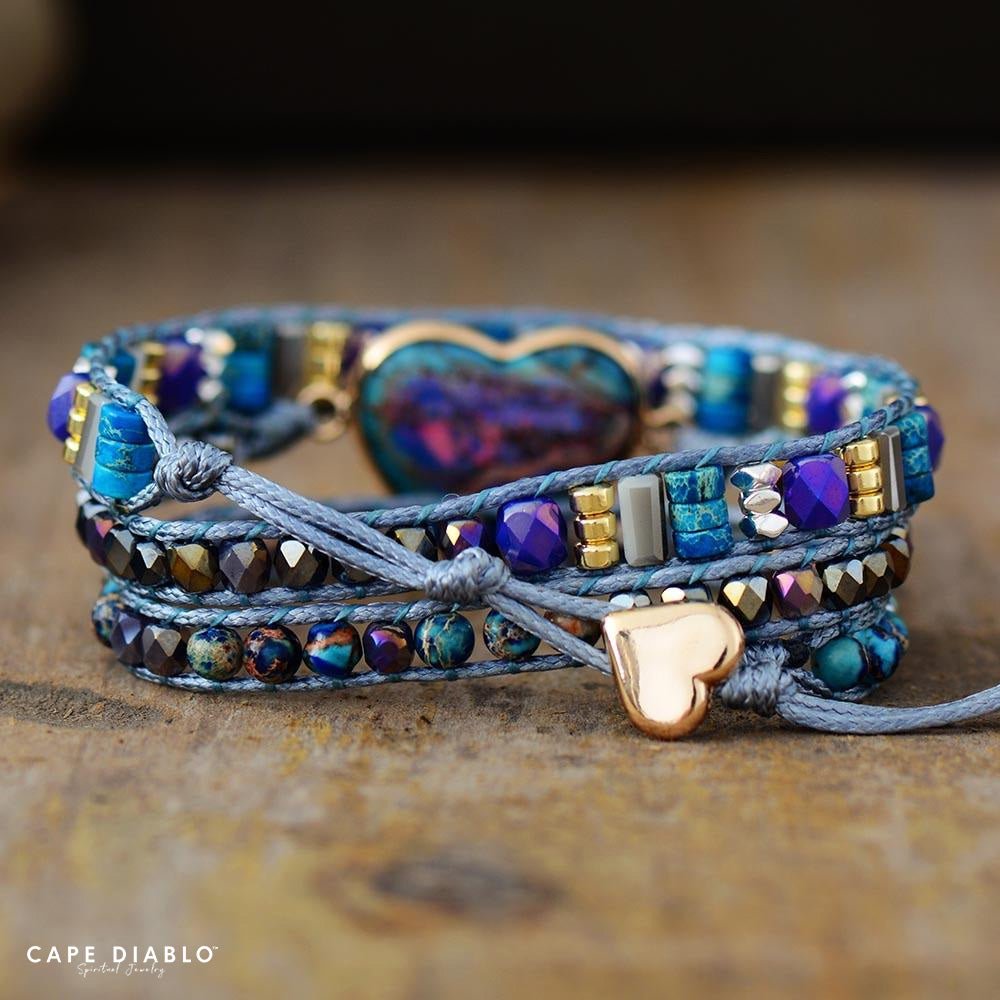Blue Love Protection Wrap Bracelet - Cape Diablo