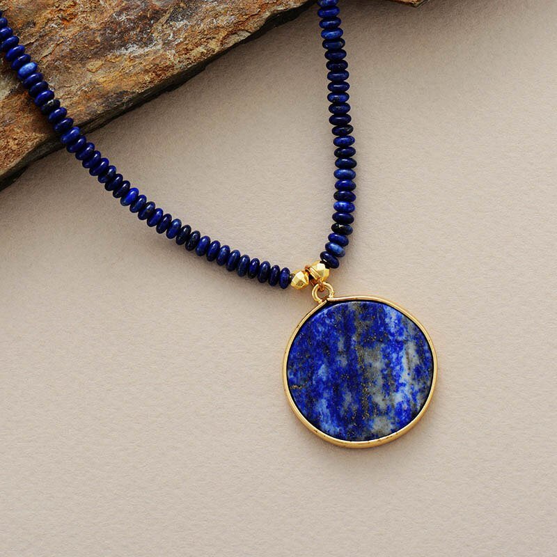 Calming Lapis Lazuli Beaded Necklace - Cape Diablo