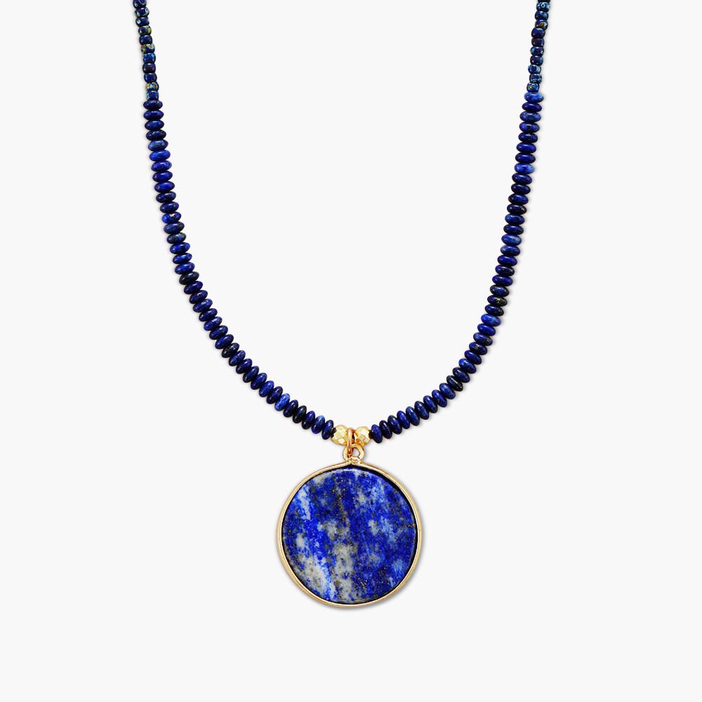 Calming Lapis Lazuli Beaded Necklace - Cape Diablo