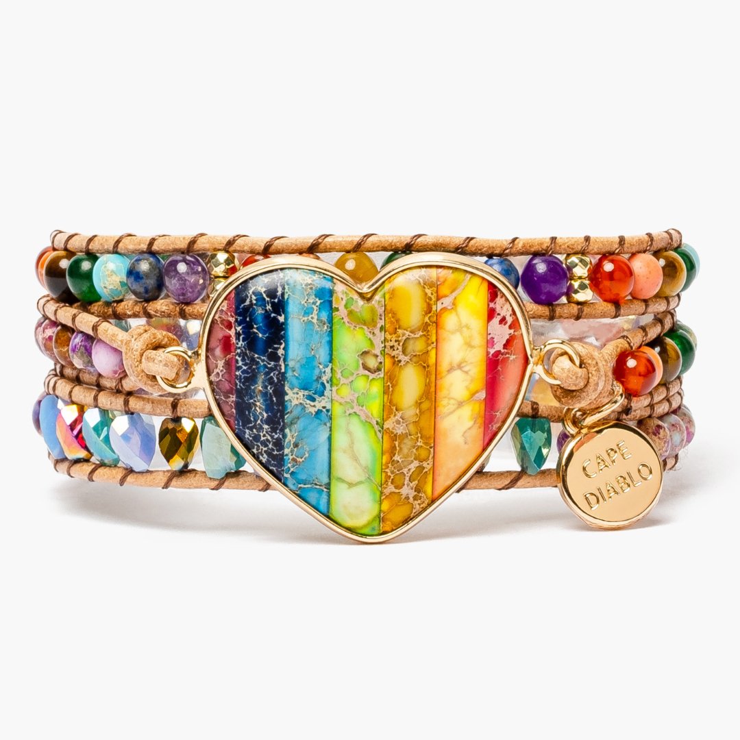 Chakra Love Rainbow Wrap Bracelet - Cape Diablo