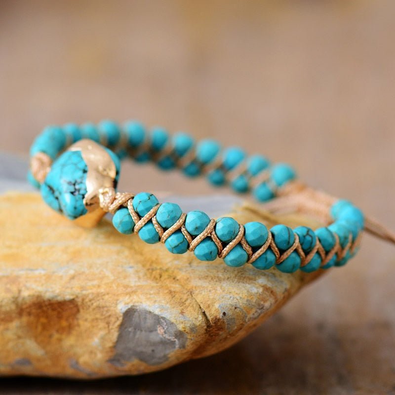 Ethnic Turquoise Charm Bracelet - Cape Diablo