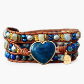Healing Apatite Heart Wrap Bracelet - Cape Diablo