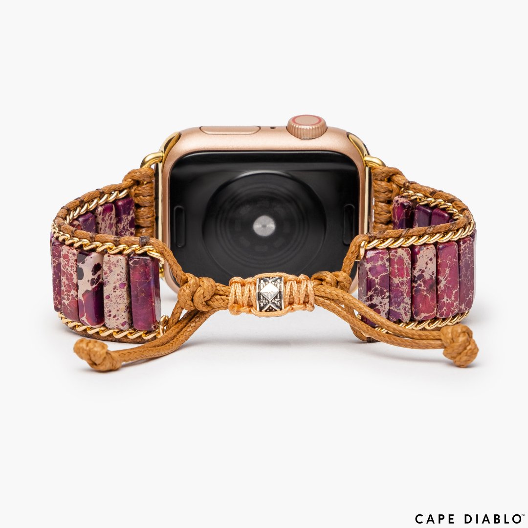 Intense Imperial Jasper Apple Watch Strap - Cape Diablo