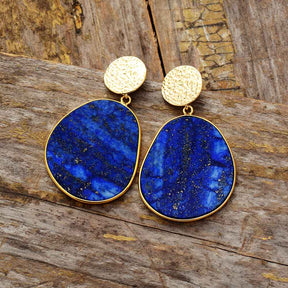 Lapis Lazuli Protection Drop Earrings - Cape Diablo