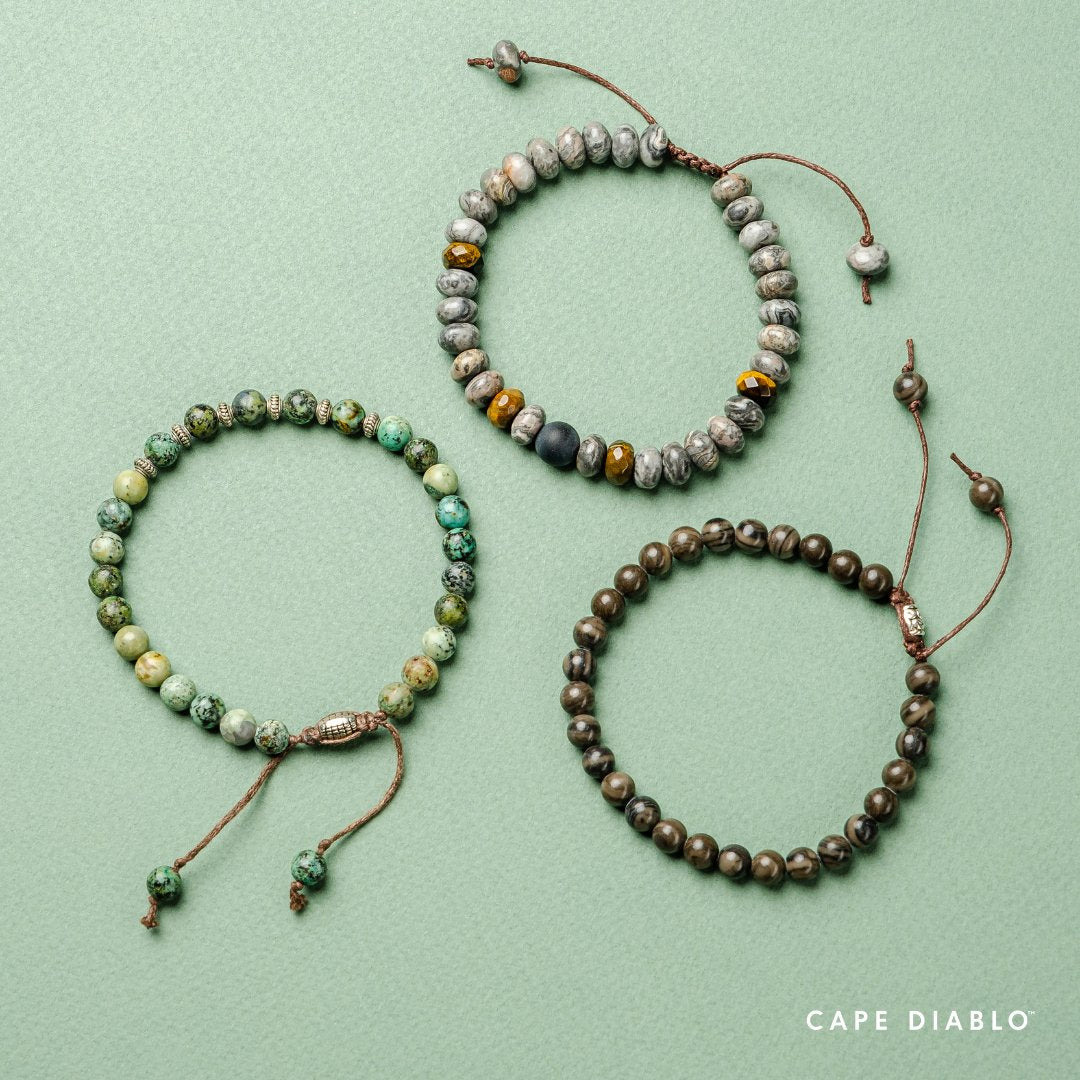 Men's Black Jasper Bracelet - Cape Diablo