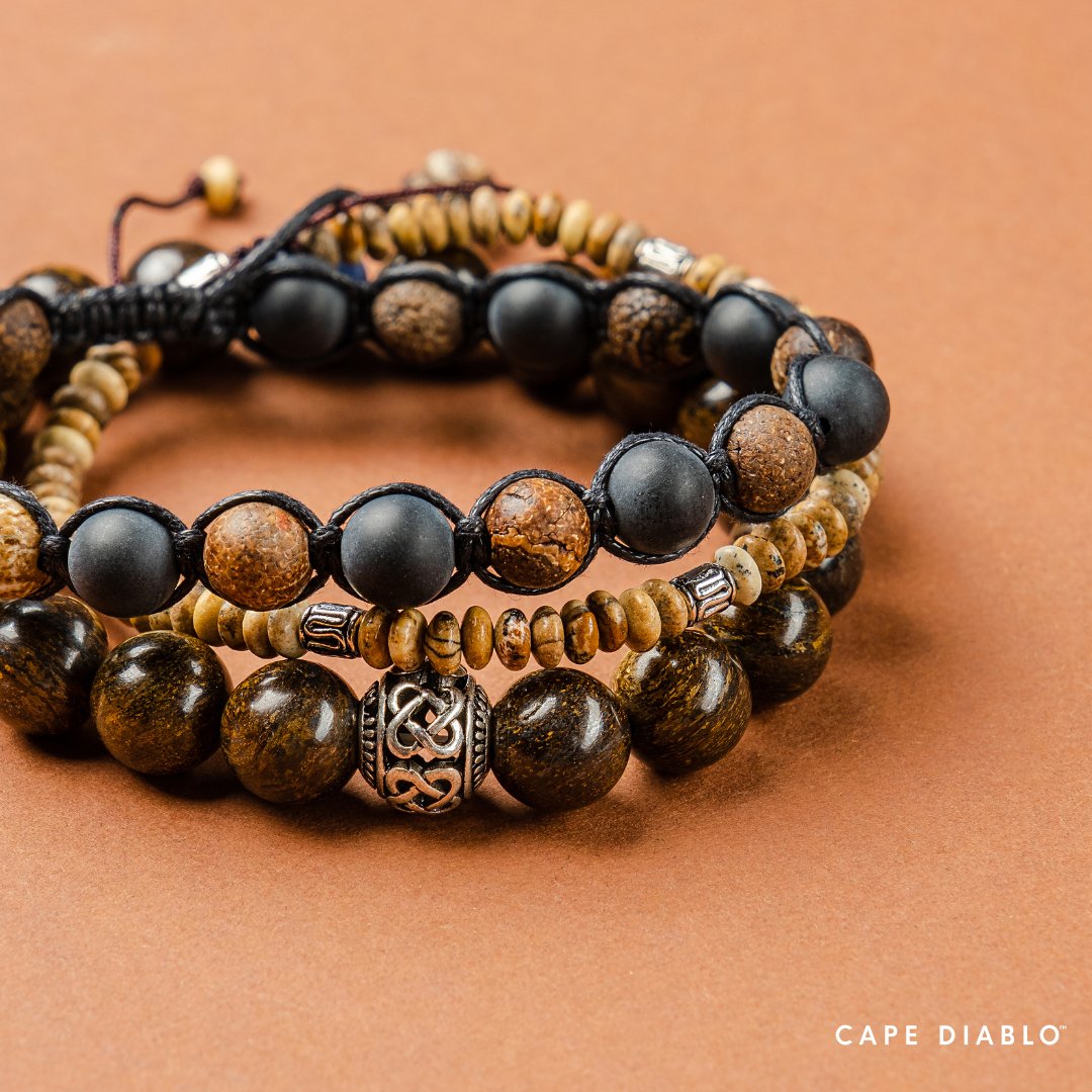 Men's Cracked Onyx Bracelet