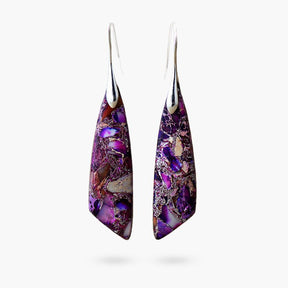 Purple Jasper Hook Earrings - Cape Diablo