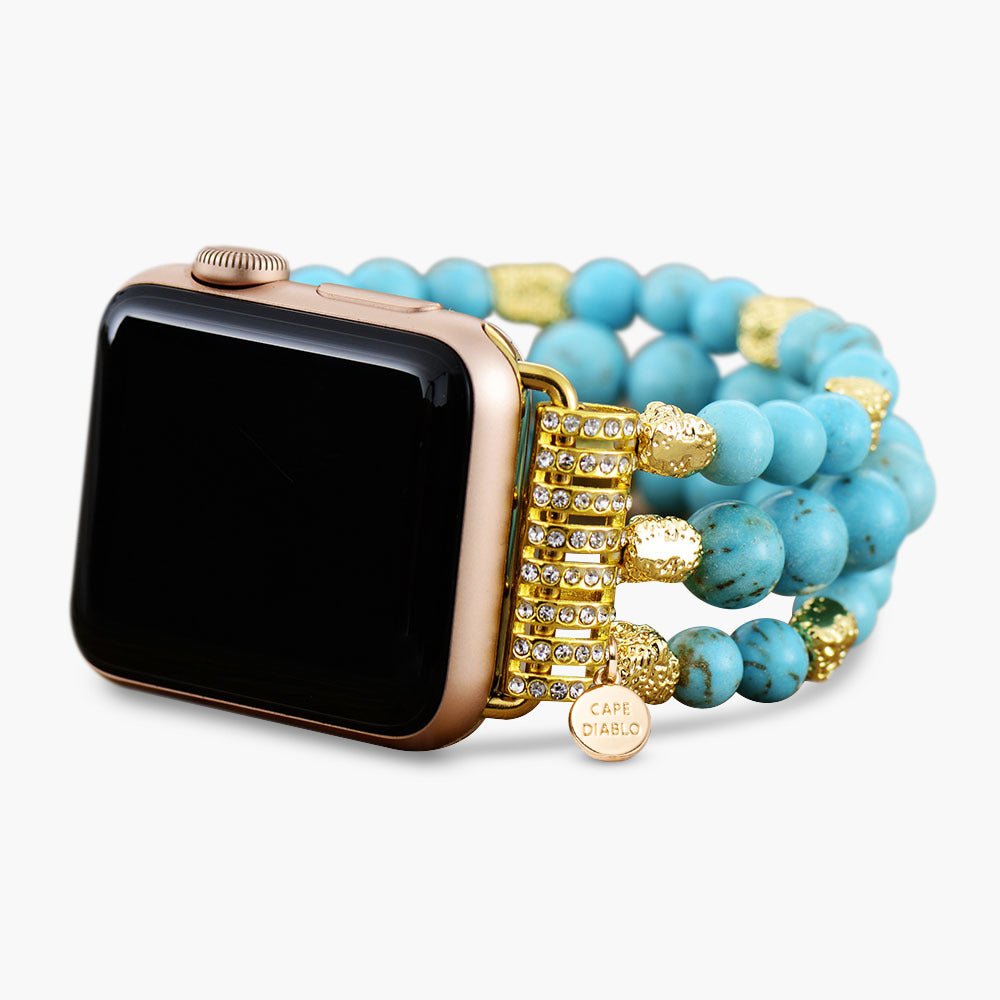 Turquoise Dream Stretch Apple Watch Strap - Cape Diablo