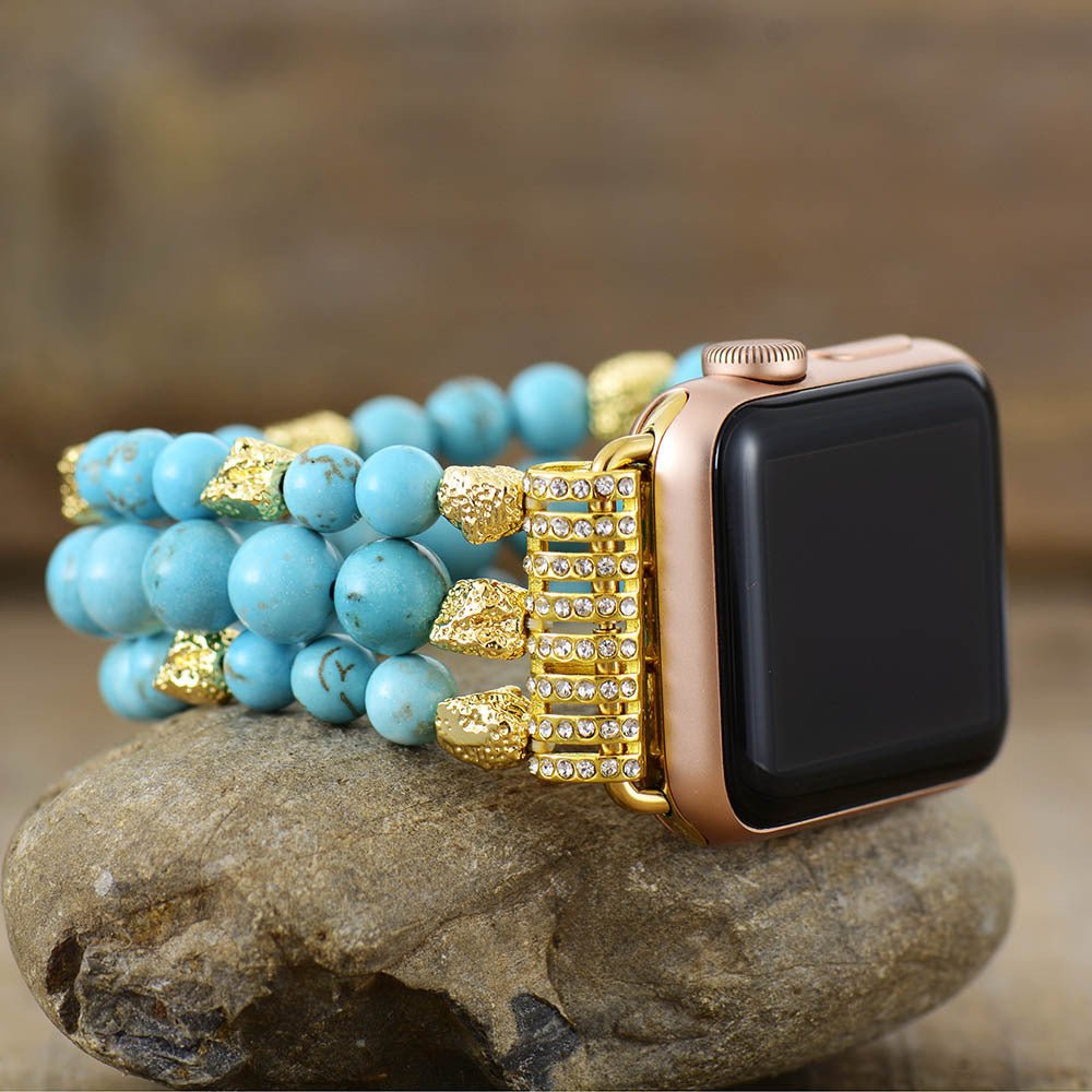 Turquoise Dream Stretch Apple Watch Strap - Cape Diablo