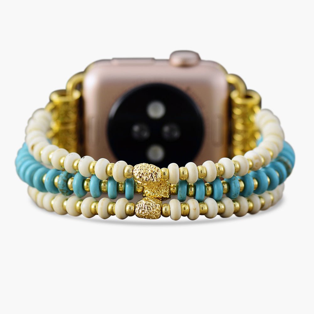 Turquoise Howlite Stretch Apple Watch Strap - Cape Diablo