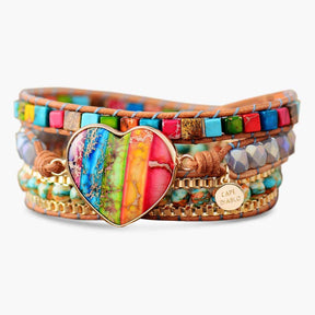 Vibrant Chakra Protection Wrap Bracelet - Cape Diablo